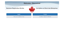 Desktop Screenshot of businessregistration-inscriptionentreprise.gc.ca