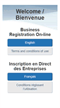 Mobile Screenshot of businessregistration-inscriptionentreprise.gc.ca