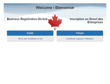 Tablet Screenshot of businessregistration-inscriptionentreprise.gc.ca